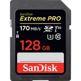 SanDisk Exrteme PRO 128 GB SDXC UHS-I Clase 10, Tarjeta de memoria 128 GB, SDXC, Clase 10, UHS-I, 170 MB/s, 90 MB/s