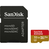 SanDisk Extreme 32 GB MicroSDHC UHS-I Clase 10, Tarjeta de memoria 32 GB, MicroSDHC, Clase 10, UHS-I, 100 MB/s, 60 MB/s