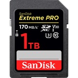 SanDisk Extreme Pro 1000 GB SDXC UHS-I Clase 10, Tarjeta de memoria 1000 GB, SDXC, Clase 10, UHS-I, 170 MB/s, 90 MB/s