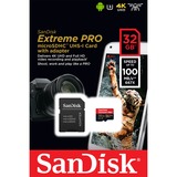 SanDisk Extreme Pro 32 GB MicroSDHC UHS-I Clase 10, Tarjeta de memoria 32 GB, MicroSDHC, Clase 10, UHS-I, 100 MB/s, 90 MB/s