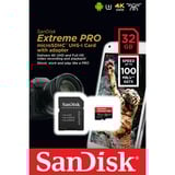 SanDisk Extreme Pro 32 GB MicroSDHC UHS-I Clase 10, Tarjeta de memoria 32 GB, MicroSDHC, Clase 10, UHS-I, 100 MB/s, 90 MB/s