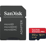 SanDisk Extreme Pro 512 GB MicroSDXC UHS-I Clase 10, Tarjeta de memoria 512 GB, MicroSDXC, Clase 10, UHS-I, 170 MB/s, 90 MB/s