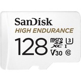 SanDisk High Endurance 128 GB MicroSDXC UHS-I Clase 10, Tarjeta de memoria blanco, 128 GB, MicroSDXC, Clase 10, UHS-I, 100 MB/s, 40 MB/s