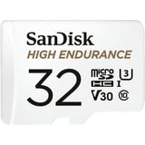 SanDisk High Endurance 32 GB MicroSDHC UHS-I Clase 10, Tarjeta de memoria blanco, 32 GB, MicroSDHC, Clase 10, UHS-I, 100 MB/s, 40 MB/s