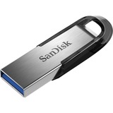 SanDisk ULTRA FLAIR unidad flash USB 64 GB USB tipo A 3.0 Negro, Plata, Lápiz USB 64 GB, USB tipo A, 3.0, 150 MB/s, Sin tapa, Negro, Plata