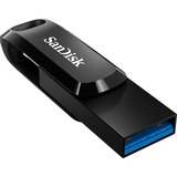 SanDisk Ultra Dual Drive Go unidad flash USB 256 GB USB Type-A / USB Type-C 3.2 Gen 1 (3.1 Gen 1) Negro, Lápiz USB negro, 256 GB, USB Type-A / USB Type-C, 3.2 Gen 1 (3.1 Gen 1), 150 MB/s, Girar, Negro