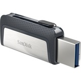 SanDisk Ultra Dual Drive USB Type-C unidad flash USB 32 GB USB Type-A / USB Type-C 3.2 Gen 1 (3.1 Gen 1) Negro, Plata, Lápiz USB 32 GB, USB Type-A / USB Type-C, 3.2 Gen 1 (3.1 Gen 1), Deslizar, 9,1 g, Negro, Plata