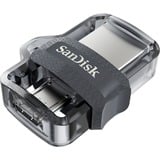 SanDisk Ultra Dual m3.0 unidad flash USB 128 GB USB Type-A / Micro-USB 3.2 Gen 1 (3.1 Gen 1) Negro, Plata, Transparente, Lápiz USB 128 GB, USB Type-A / Micro-USB, 3.2 Gen 1 (3.1 Gen 1), Deslizar, 5,2 g, Negro, Plata, Transparente