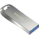 SanDisk Ultra Luxe unidad flash USB 128 GB USB tipo A 3.2 Gen 1 (3.1 Gen 1) Plata, Lápiz USB plateado, 128 GB, USB tipo A, 3.2 Gen 1 (3.1 Gen 1), 150 MB/s, Sin tapa, Plata