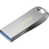 SanDisk Ultra Luxe unidad flash USB 256 GB USB tipo A 3.2 Gen 1 (3.1 Gen 1) Plata, Lápiz USB plateado, 256 GB, USB tipo A, 3.2 Gen 1 (3.1 Gen 1), 150 MB/s, Sin tapa, Plata