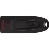SanDisk Ultra unidad flash USB 128 GB USB tipo A 3.0 Negro, Lápiz USB negro/Rojo, 128 GB, USB tipo A, 3.0, 100 MB/s, Deslizar, Negro
