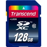 Transcend 128GB SDXC Class 10 Clase 10, Tarjeta de memoria 128 GB, SDXC, Clase 10, Azul