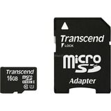 Transcend 16GB microSDHC Class 10 UHS-I MLC Clase 10, Tarjeta de memoria negro, 16 GB, MicroSDHC, Clase 10, MLC, 90 MB/s, Class 1 (U1)