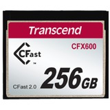 Transcend 256GB CFX600 CFast 2.0 SATA MLC, Tarjeta de memoria 256 GB, SATA, MLC, 512 MB/s, 160 MB/s, Negro
