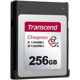Transcend CFexpress 820 256 GB NAND, Tarjeta de memoria 256 GB, CFexpress, NAND, 1700 MB/s, 1300 MB/s, Negro