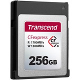 Transcend CFexpress 820 256 GB NAND, Tarjeta de memoria 256 GB, CFexpress, NAND, 1700 MB/s, 1300 MB/s, Negro