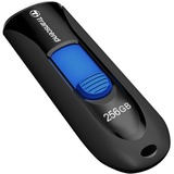 Transcend JetFlash 790 unidad flash USB 256 GB USB tipo A 3.2 Gen 1 (3.1 Gen 1) Negro, Lápiz USB negro/Azul, 256 GB, USB tipo A, 3.2 Gen 1 (3.1 Gen 1), Sin tapa, 4,9 g, Negro