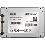 Transcend SSD220Q 2.5" 500 GB Serial ATA III QLC 3D NAND, Unidad de estado sólido 500 GB, 2.5", 550 MB/s, 6 Gbit/s