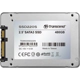 Transcend SSD220S 2.5" 480 GB Serial ATA III 3D NAND, Unidad de estado sólido aluminio, 480 GB, 2.5", 500 MB/s, 6 Gbit/s