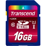 Transcend TS16GSDHC10U1 memoria flash 16 GB SDHC MLC Clase 10, Tarjeta de memoria azul, 16 GB, SDHC, Clase 10, MLC, 90 MB/s, Class 1 (U1)