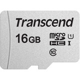 Transcend TS16GUSD300S memoria flash 16 GB MicroSDHC NAND Clase 10, Tarjeta de memoria 16 GB, MicroSDHC, Clase 10, NAND, 95 MB/s, 10 MB/s