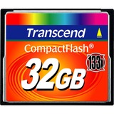 Transcend TS32GCF133 Memorias flash, Tarjeta de memoria negro, 32 GB, CompactFlash, MLC, 50 MB/s, 20 MB/s, Negro