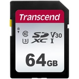 Transcend TS64GSDC300S memoria flash 64 GB SDXC NAND Clase 10, Tarjeta de memoria negro, 64 GB, SDXC, Clase 10, NAND, 95 MB/s, 40 MB/s