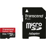 Transcend TS64GUSDU1 memoria flash 64 GB MicroSDXC MLC Clase 10, Tarjeta de memoria negro, 64 GB, MicroSDXC, Clase 10, MLC, 90 MB/s, Class 1 (U1)