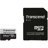 Transcend microSDXC 350V 64GB NAND Clase 10, Tarjeta de memoria 64 GB, MicroSDXC, Clase 10, NAND, 95 MB/s, 45 MB/s