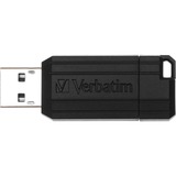 Verbatim PinStripe 3.0 - Unidad USB 3.0 de 16 GB  - Negro, Lápiz USB negro, 16 GB, USB tipo A, 3.2 Gen 1 (3.1 Gen 1), Deslizar, 7 g, Negro