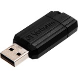 Verbatim PinStripe 3.0 - Unidad USB 3.0 de 64 GB  - Negro, Lápiz USB negro, 64 GB, USB tipo A, 3.2 Gen 1 (3.1 Gen 1), Deslizar, 7 g, Negro
