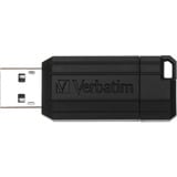 Verbatim PinStripe 3.0 - Unidad USB 3.0 de 64 GB  - Negro, Lápiz USB negro, 64 GB, USB tipo A, 3.2 Gen 1 (3.1 Gen 1), Deslizar, 7 g, Negro