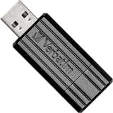 Verbatim PinStripe - Unidad USB de 64 GB - Negro, Lápiz USB negro, 64 GB, USB tipo A, 2.0, 10 MB/s, Deslizar, Negro