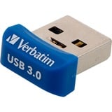 Verbatim Store 'n' Stay NANO - Unidad USB 3.0 de 32 GB - Azul, Lápiz USB azul, 32 GB, USB tipo A, 3.2 Gen 1 (3.1 Gen 1), Tapa, 3 g, Azul