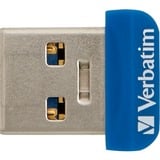 Verbatim Store 'n' Stay NANO - Unidad USB 3.0 de 32 GB - Azul, Lápiz USB azul, 32 GB, USB tipo A, 3.2 Gen 1 (3.1 Gen 1), Tapa, 3 g, Azul