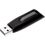 Verbatim V3 - Unidad USB 3.0 128 GB - Negro, Lápiz USB negro, 128 GB, USB tipo A, 3.2 Gen 1 (3.1 Gen 1), 80 MB/s, Deslizar, Negro