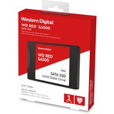 WD Red SA500 2.5" 1000 GB Serial ATA III 3D NAND, Unidad de estado sólido 1000 GB, 2.5", 530 MB/s, 6 Gbit/s