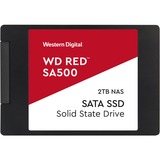 WD Red SA500 2.5" 2000 GB Serial ATA III 3D NAND, Unidad de estado sólido 2000 GB, 2.5", 530 MB/s, 6 Gbit/s