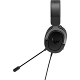 ASUS TUF Gaming H3 Auriculares Alámbrico Diadema Juego Negro, Gris, Auriculares para gaming Gunmetal, Alámbrico, Juego, 20 - 20000 Hz, 294 g, Auriculares, Negro, Gris