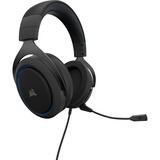 Corsair HS50 PRO STEREO Auriculares Diadema Conector de 3,5 mm Negro, Azul, Auriculares para gaming negro/Azul, Auriculares, Diadema, Juego, Negro, Azul, Binaural, Alámbrico