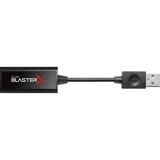Creative Sound BlasterX G1 7.1 canales USB, Tarjeta de sonido negro, 7.1 canales, 24 bit, 93 dB, USB