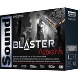 Creative Sound Blaster Audigy FX 5.1 canales PCI-E x1, Tarjeta de sonido 5.1 canales, 24 bit, 106 dB, PCI-E x1, Minorista