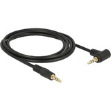 DeLOCK 2m 3.5mm M/M cable de audio 3,5mm Negro negro, 3,5mm, Macho, 3,5mm, Macho, 2 m, Negro