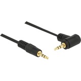 DeLOCK 3.5 mm, 1 m cable de audio 3,5mm Negro negro, 1 m, 3,5mm, Macho, 3,5mm, Macho, 1 m, Negro