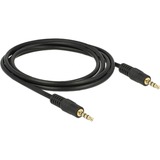 DeLOCK 83436 cable de audio 2 m 3,5mm Negro negro, 3,5mm, Macho, 3,5mm, Macho, 2 m, Negro