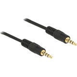 DeLOCK 83436 cable de audio 2 m 3,5mm Negro negro, 3,5mm, Macho, 3,5mm, Macho, 2 m, Negro