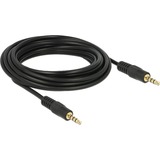 DeLOCK 83438 cable de audio 5 m 3,5mm Negro negro, 3,5mm, Macho, 3,5mm, Macho, 5 m, Negro