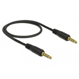 DeLOCK 85695 cable de audio 0,5 m 3,5mm Negro negro, 3,5mm, Macho, 3,5mm, Macho, 0,5 m, Negro