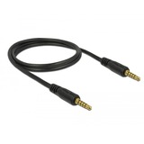 DeLOCK 85696 cable de audio 1 m 3,5mm Negro negro, 3,5mm, Macho, 3,5mm, Macho, 1 m, Negro