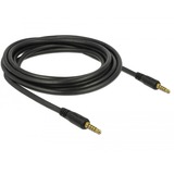DeLOCK 85698 cable de audio 3 m 3,5mm Negro negro, 3,5mm, Macho, 3,5mm, Macho, 3 m, Negro